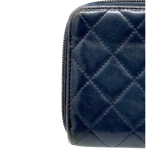 Chanel NAVY Cambon Line Round Long Zip Around Organizer Wallet*Great Condition - Picture 5 of 12